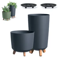 Donice - 2X Doniczka Okrągła Na Nóżkach Gracia Dgtl240 + Dgtl300L - miniaturka - grafika 1