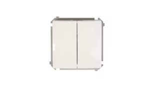 Kontakt Simon Wyłącznik ścienny Basic Podwójny dwuobwodowy (moduł) BMP2.01/11 bi - Wyłączniki światła i elektryczne - miniaturka - grafika 1