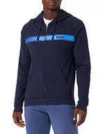 Kurtki męskie - BOSS Męska kurtka Authentic H Loungewear, ciemnoniebieska, S, ciemnoniebieski - miniaturka - grafika 1