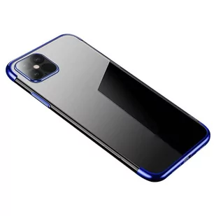 Clear Color case żelowy pokrowiec etui z metaliczną ramką Samsung Galaxy A22 4G niebieski - Etui i futerały do telefonów - miniaturka - grafika 1