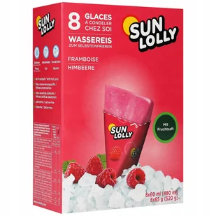Sun Lolly ice cream to freeze at home raspberry 480 ml 8 x 60 ml - Gumy do żucia, lizaki, dropsy - miniaturka - grafika 1