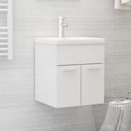 Meble łazienkowe - VidaXL Lumarko Szafka pod umywalkę, biała, wysoki połysk, 41x38,5x46 cm, płyta 804644 VidaXL - miniaturka - grafika 1
