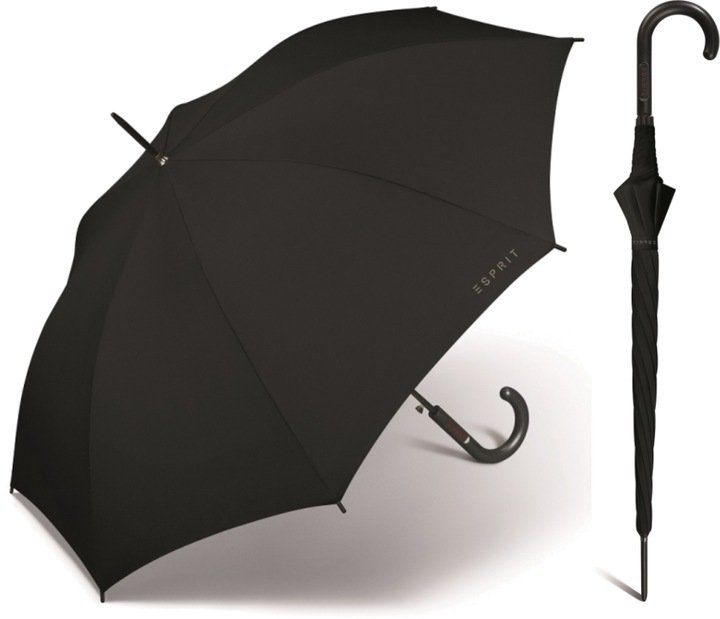 Parasol Parasolka Damska Męska Esprit Czarna Długa
