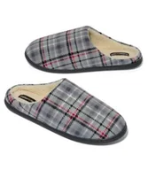 Kapcie męskie - Polarowe kapcie z podszewką z kożuszka sherpa Mężczyzna Atlas For Men - Kolor : Krata - Rozmiar : 39 - miniaturka - grafika 1