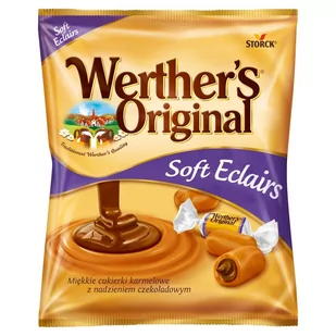 Werther's Original Soft Eclairs Miękkie cukierki karmelowe z nadzieniem czekoladowym 70 g - Cukierki - miniaturka - grafika 1