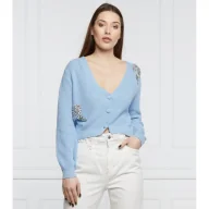 Swetry damskie - Liu Jo Kardigan | Cropped Fit | z dodatkiem jedwabiu - miniaturka - grafika 1