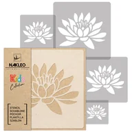 Scrapbooking - Szablon Malarski Wielokrotny Dla Dzieci (5 Szt.) // Kwiat Lotosu - miniaturka - grafika 1