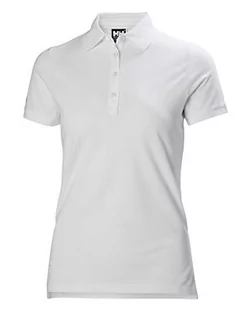 Koszulki i topy damskie - Helly Hansen Helly-Hansen Crew Pique 2 damska koszulka polo biały biały X-S 53055-001-X-Small - grafika 1