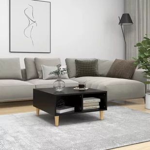 VidaXL Lumarko Stolik kawowy, czarny, 60x60x30 cm, płyta wiórowa 805978 VidaXL - Ławy i stoliki kawowe - miniaturka - grafika 1