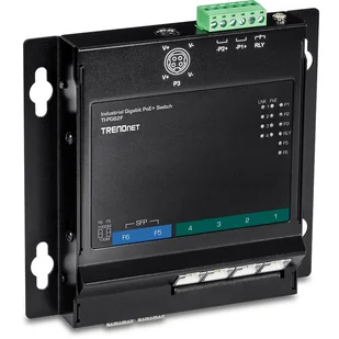 Trendnet TI-PG62F łącza sieciowe Gigabit Ethernet (10/100/1000) Obsługa PoE Czarny - Pozostałe akcesoria sieciowe - miniaturka - grafika 1