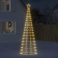 Oświetlenie świąteczne - Choinka z lampek, z kołkami, 570 ciepłych białych LED, 300 cm Lumarko! - miniaturka - grafika 1