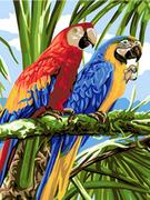 Malowanie po numerach - Malowanie po numerach Papugi 40x50cm 1006805 - miniaturka - grafika 1