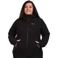 Kurtki narciarskie - Kilpi Valera, kurtka narciarska, plus size, damskie, czarny - miniaturka - grafika 1