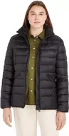 Kurtki damskie - Tommy Hilfiger Damska kurtka MW Padded Global Stripe Black, XL, Czarny - miniaturka - grafika 1