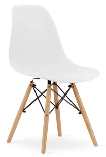 Białe minimalistyczne krzesło skandynawskie D0-K72 - Krzesła - miniaturka - grafika 1