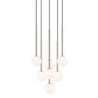 Lampy sufitowe - Molekułowa lampa wisząca Arcturus P0574-07F-F7AA Zumaline biały złoty - miniaturka - grafika 1