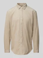 Koszule męskie - Koszula sztruksowa o kroju tailored fit z kołnierzykiem typu kent - miniaturka - grafika 1