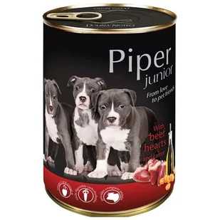 Dolina Noteci PIPER Junior z sercami wołowymi i marchewką 400 g mokra karma dla szczeniąt - Mokra karma dla psów - miniaturka - grafika 1