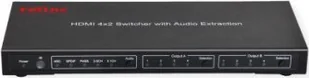 Roline Przełącznik matrycowy ROLINE 4K HDMI, 4x2, z pilotem zdalnego sterowania - Rozgałęźniki - miniaturka - grafika 1