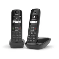 Telefony stacjonarne - Gigaset AS690 Duo Telefon analogowy/DECT Nazwa i identyfikacja dzwoniącego Czarny - miniaturka - grafika 1