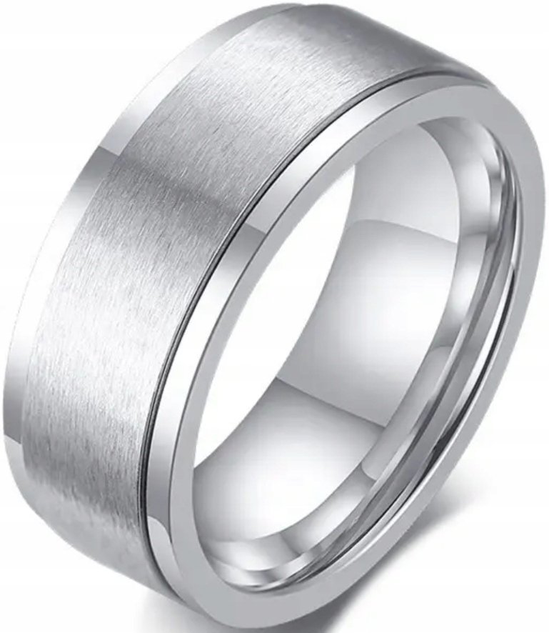 Srebrny Pierścień Antystresowy Anxiety Ring ze Stali Chirurgicznej na Stres