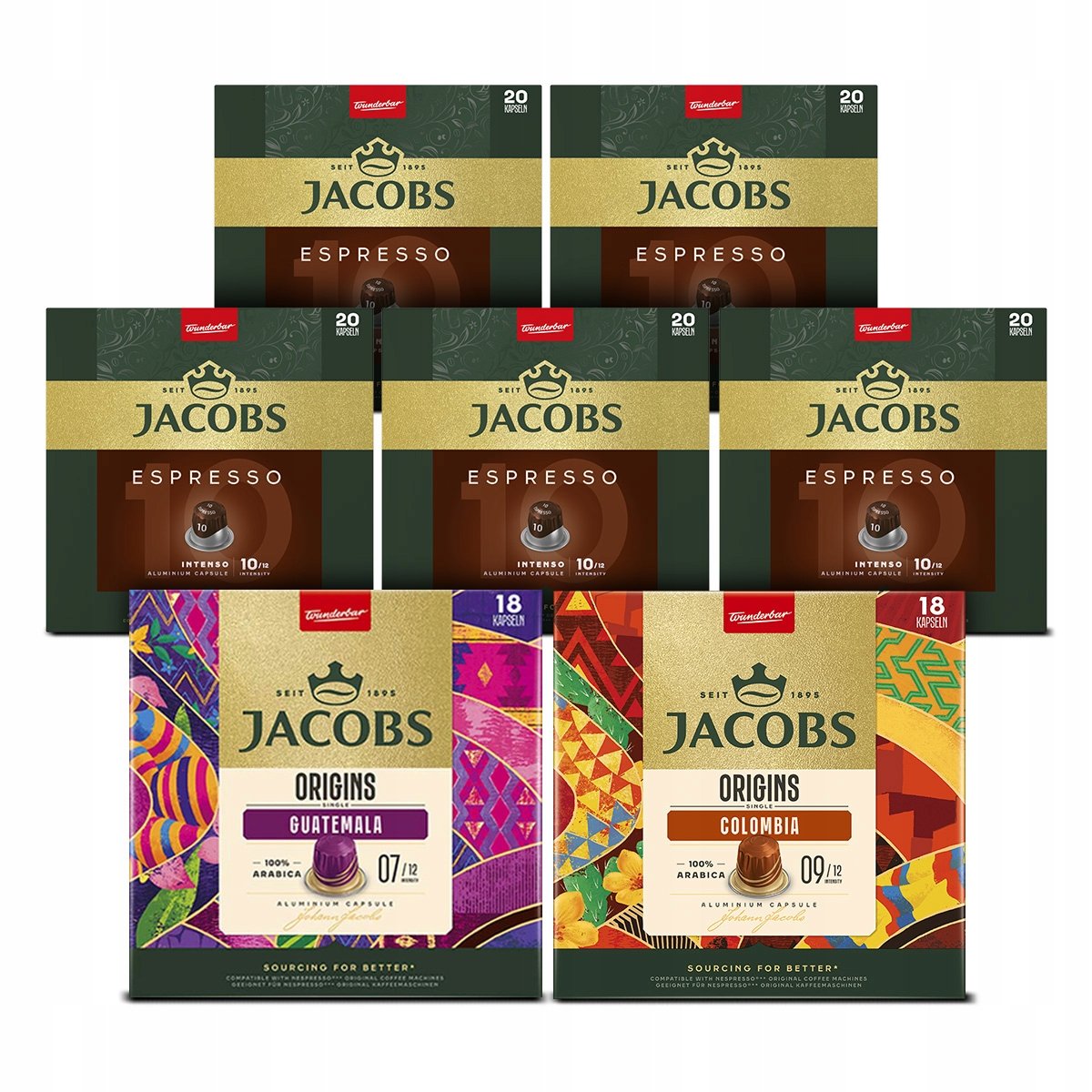 Kapsułki Jacobs do Nespresso(r)* Espresso Intenso, 6+1 opakowanie Gratis!