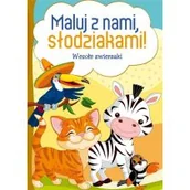 Kolorowanki, wyklejanki - Maluj z nami, słodziakami! Wesołe zwierzaki - miniaturka - grafika 1