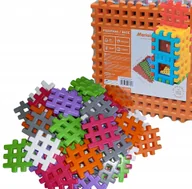 Klocki - Przestrzenne Wafle Klocki Marioinex 55 Szt, Insta Kolory + 4 Podstawy - miniaturka - grafika 1