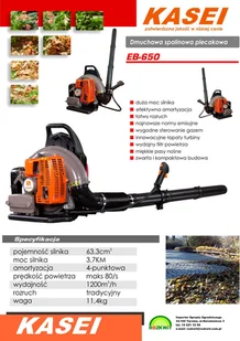 KASEI EB-650-E - Dmuchawy i odkurzacze do liści - miniaturka - grafika 4