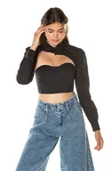 Bluzki damskie - Bluzka Damska Pepe Jeans X Dua Lipa Camilla Gorset-S - miniaturka - grafika 1