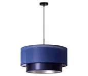 Lampy sufitowe - Duolla - Żyrandol na lince NANTES 1xE27/15W/230V śr. 45 cm niebieski/srebrny - miniaturka - grafika 1
