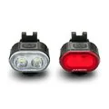 Lampki rowerowe - Zestaw ładowalnych lamp rowerowych LED Falcon Eye Twins FBS0071 - miniaturka - grafika 1