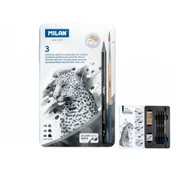 Długopisy - Ołówek bezdrzewny 3 rodzaje + pędzelek + gumki - MILAN - miniaturka - grafika 1