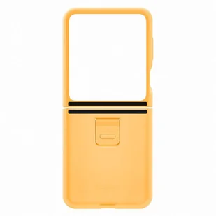Etui silikonowe z uchwytem do Samsung Galaxy Z Flip 5 - żółte - Etui i futerały do telefonów - miniaturka - grafika 1