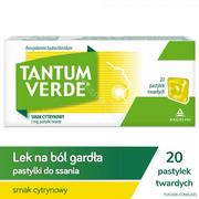 Przeziębienie i grypa - Tantum Verde smak cytrynowy, pastylki twarde, 3 mg, 20 szt. - miniaturka - grafika 1