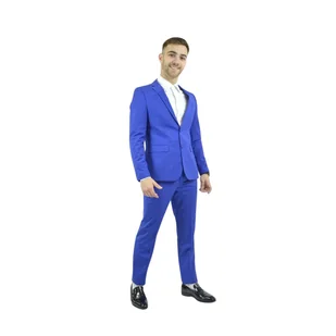 Garnitur męski Jean & Pierre marynarka spodnie niebieski-S/M - Marynarki męskie - miniaturka - grafika 1