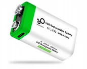 Ładowarki i akumulatory - BATERIA AKUMULATOR SMARTOOOLS 9V 650mAh USB-C - miniaturka - grafika 1