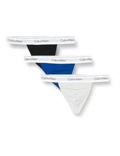 Calvin Klein Stringi męskie, Mazarine niebieski, czarny, kamień księżycowy, M - Majtki damskie - miniaturka - grafika 1