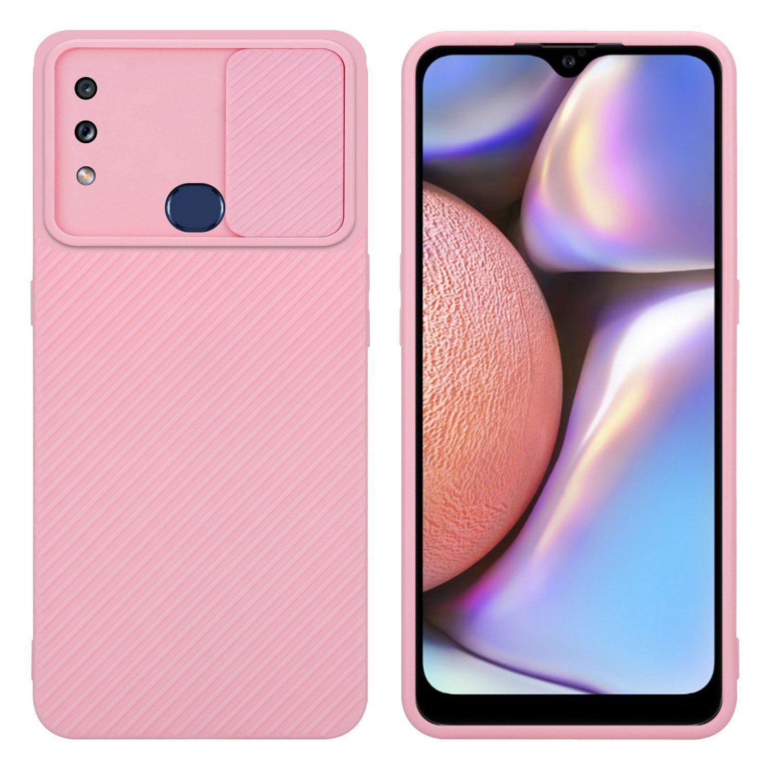 Etui ochronne Cadorabo do Samsung Galaxy A10s / M01s w kolorze różowym Etui na telefon komórkowy Etui TPU ochrona aparatu fotograficznego