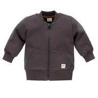Bluzy dla dziewczynek - Pinokio Bluza Dziecięca Rozpinana Olivier 62 Grafit - miniaturka - grafika 1