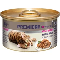 Mokra karma dla kotów - PREMIERE Królewski Ragout Wołowina i kurczak 72x85 g - miniaturka - grafika 1