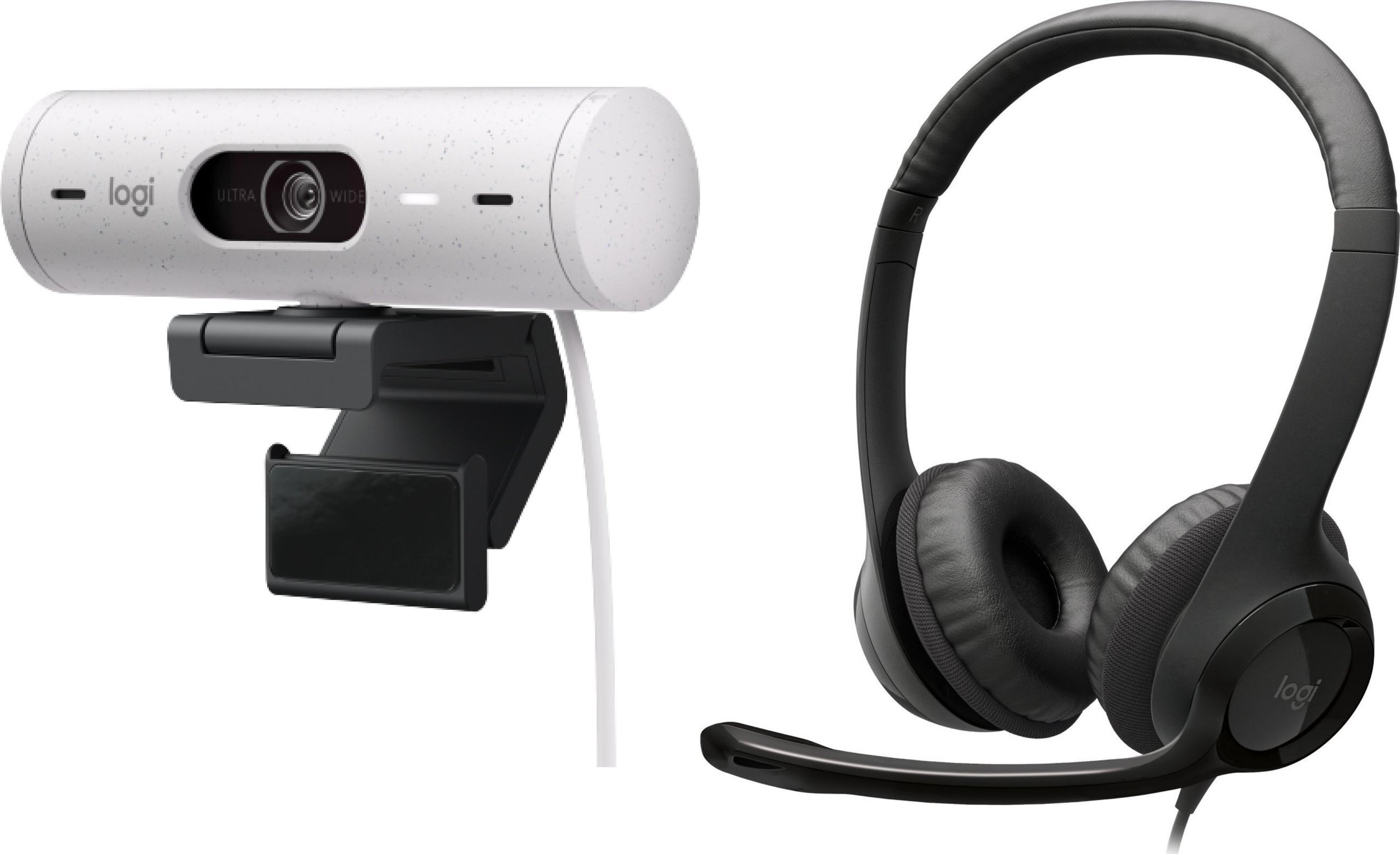 Kamera internetowa Logitech Brio 500 Off White 960-001428 + H390 981-000406