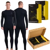 Pozostała odzież narciarska - Męski zestaw termoaktywny 4F 4FSkin – koszulka i legginsy w świątecznym boxie Zestaw-Prezentowy-4-L/XL 20S L/XL - miniaturka - grafika 1