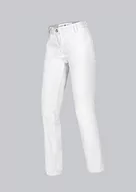Spodnie damskie - BP 1734-130-0021-52s Chinosy damskie, z kieszeniami, 205,00 g/m² czysta bawełna, białe, 52 s - miniaturka - grafika 1