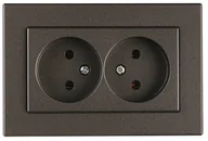 Gniazdka elektryczne - SOCKET DOUBLE FLUSH ANT XP - miniaturka - grafika 1