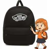 Plecaki szkolne i tornistry - Plecak szkolny do szkoły Vans Old Skool sportowy do przedszkola czarny - miniaturka - grafika 1