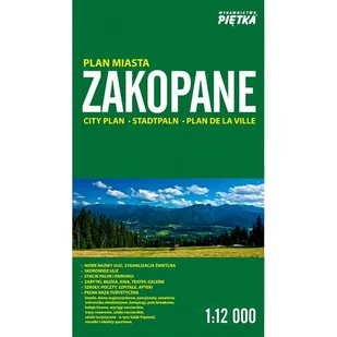 Zakopane 1:12 000 plan miasta Piętka - Wydawnictwo Piętka - mapa - Obcojęzyczne przewodniki, mapy i atlasy - miniaturka - grafika 1