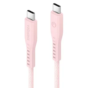 ENERGEA kabel Flow USB-C - USB-C 1.5m różowy/pink 240W 5A PD Fast Charge - Kable - miniaturka - grafika 2