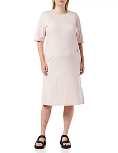 Sukienki - Armani Exchange Damska sukienka midi z logo, różowy, M - grafika 1