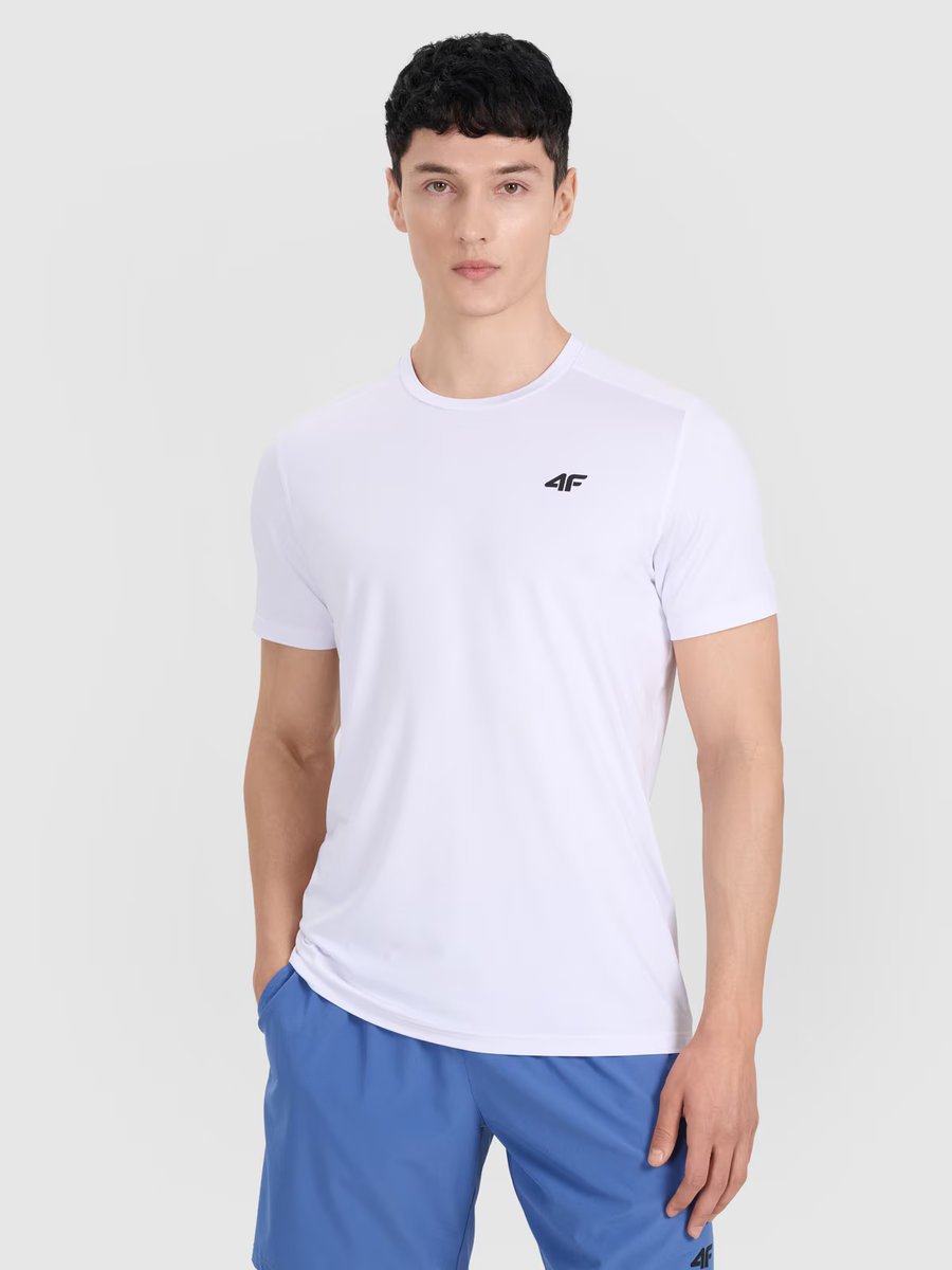 Koszulka polo męska 4F 4FWMM00TFTSM1830-10S Biały Roz. XL